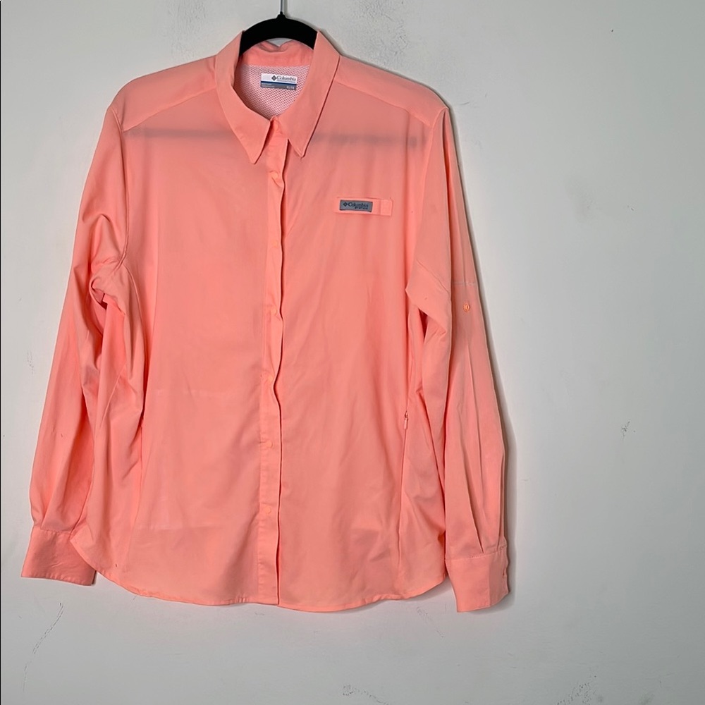 Columbia Men's Casual Button Down Shirt - Coral